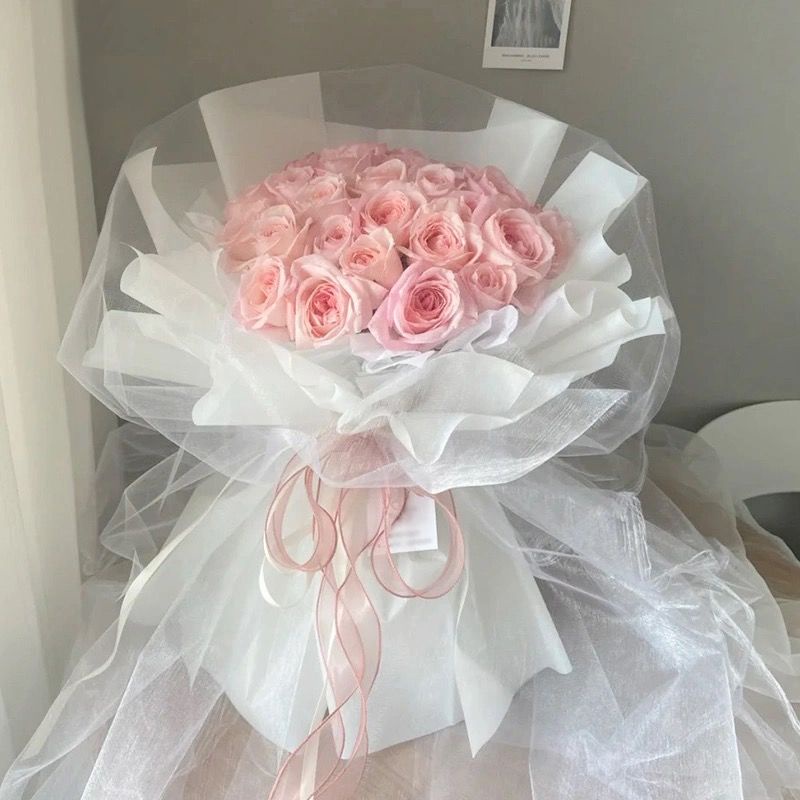 Buy 花束花束包装材料diy鱼尾纱丝带彩带飘带花店花束鲜花束围边包装装饰材料diy波浪纱带 Seetracker Malaysia