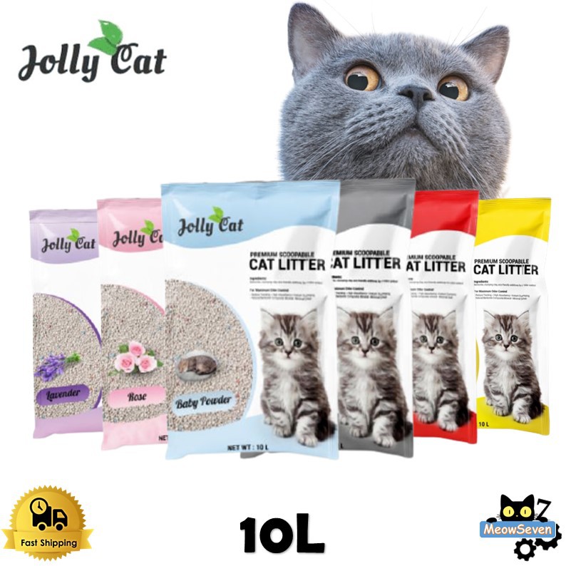 Jolly Cat Cat litter 10Liter - (Pasir Kucing Murah, Cat ToiLet 