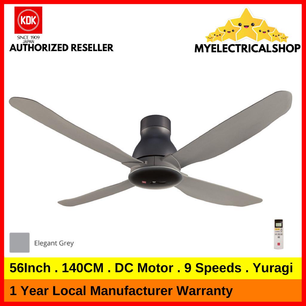 Kdk K14zw Ceiling Fan Sensa 4 Dc Motor Elegant Grey Shopee