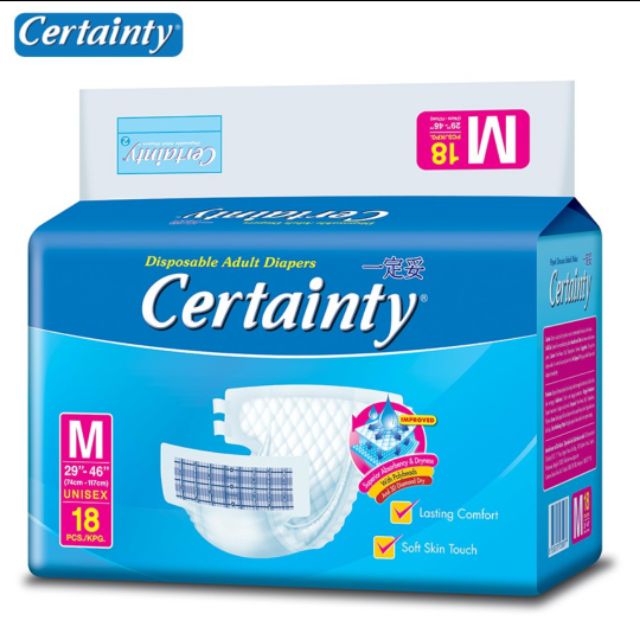 Certainty Disposable Adult Diapers tape value M18 Shopee Malaysia