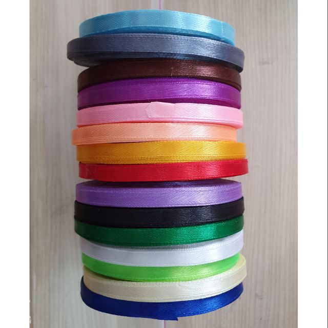 25 yards Satin Ribbon 1/4 inch / 25 yard Reben Satin 1/4 inci (1 roll ...