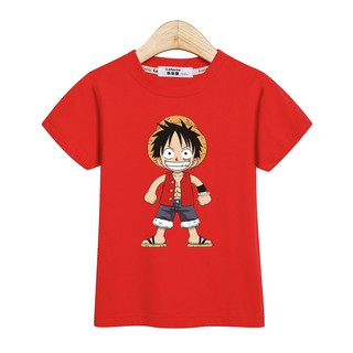 Children Luffy Anime Tshirt Boys One Piece Cartoon Tees Kids O Neck Tops T Shirt Shopee Malaysia - roblox zoro shirt