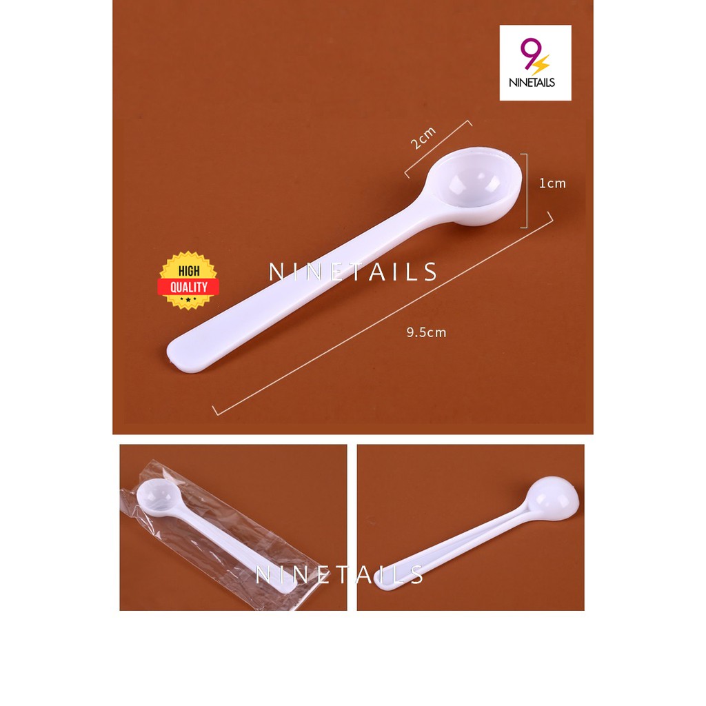 Crystal Plastic Spoon Plastic Measuring Spoon Dessert Disposable Spoon Kristal Plastik Sudu 1G Fastfood Spoon 水晶塑料勺子甜点勺