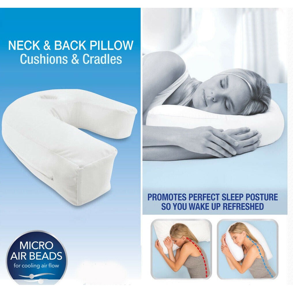 PRO AIR -SIDE SLEEPER U-SHAPED PILLOW SLEEP BUDDY ORTHOPAEDIC BACK NECK ...