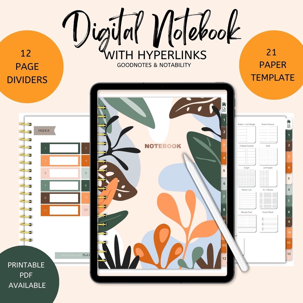 2023 Digital Planner Notebooks PDF Goodnotes / Notability / XODO