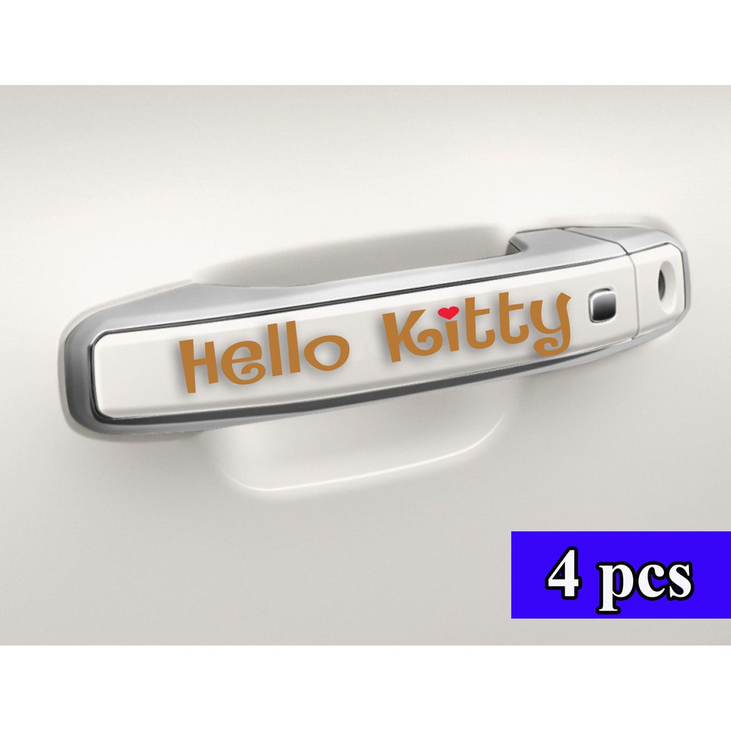 4 Pcs Hello Kitty Car Door Handle Sticker Proton Myvi Alza Viva Honda