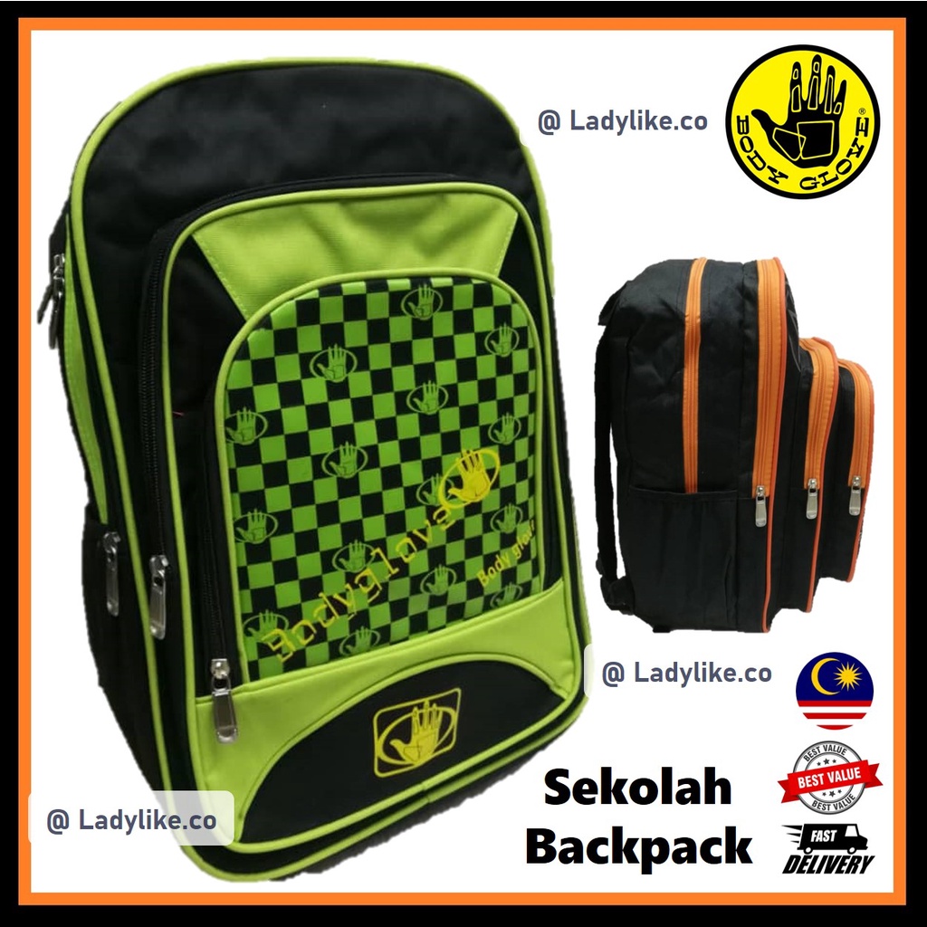 BodyGlove Bag Rainproof School Backpack Travel Bag Sport Dewasa Fashion Beg Sekolah Budak Unisex Bag