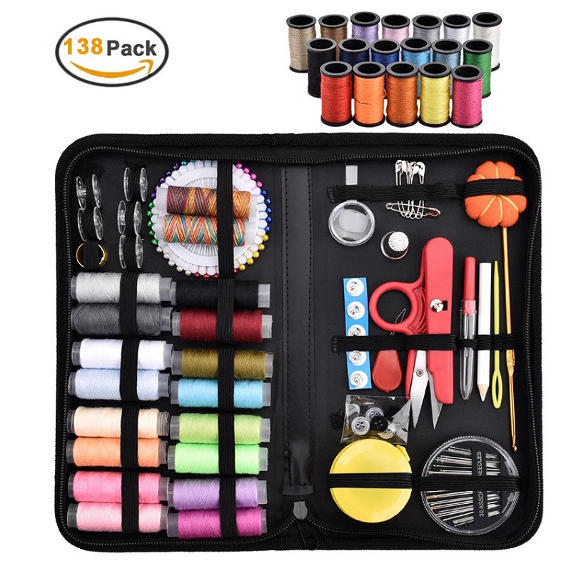 Sewing Kit Portable Sewing Supplies Case With 138pcs Sewing Accessories 