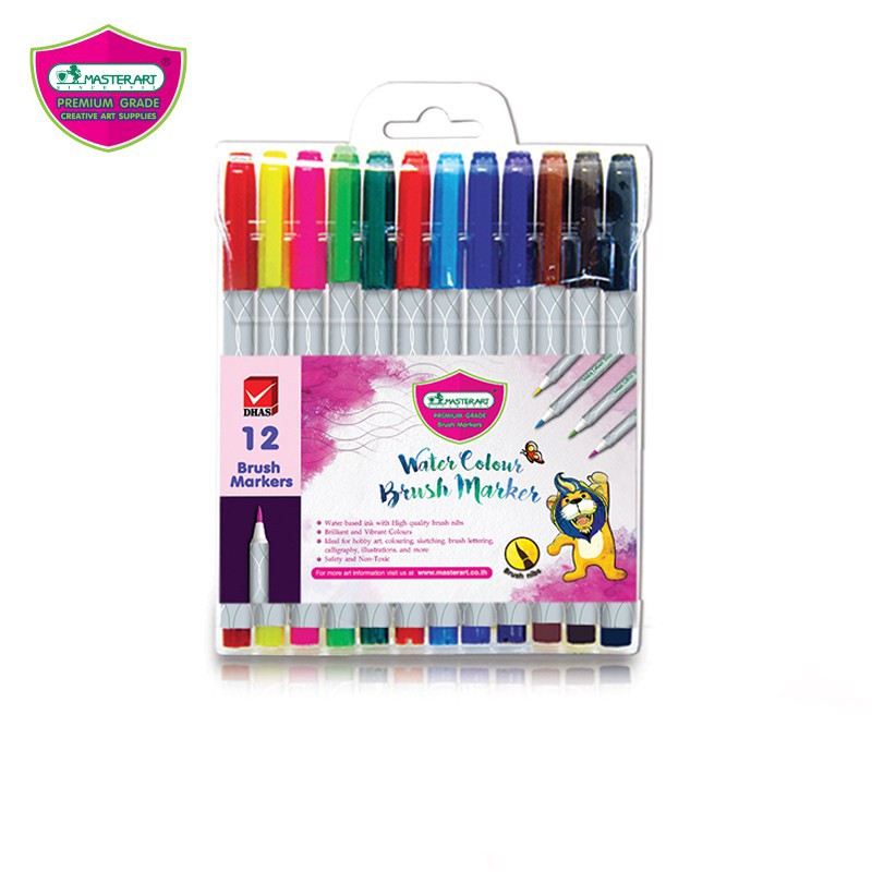 Master Art 12 Colour Water Colour Brush Marker | Shopee Malaysia