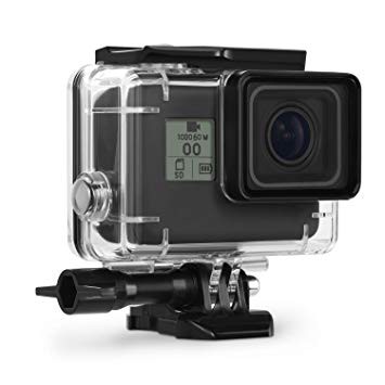 Waterproof Case Diving 45m with Bracket for Go Pro Hero7/(2018)6/5 Black.