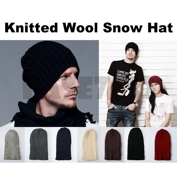 wool snow hat