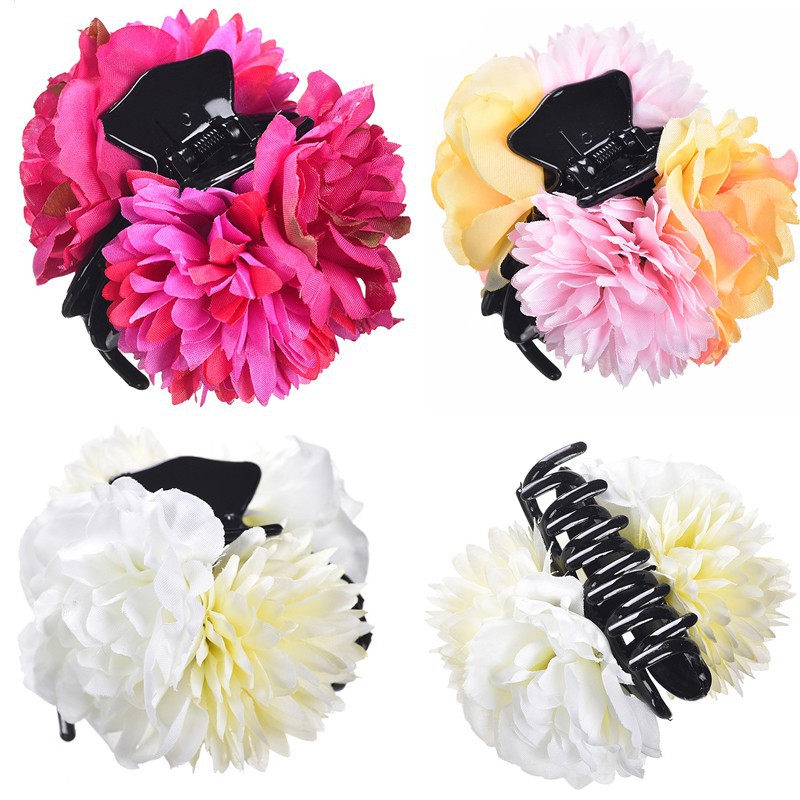 Popular Big Flower Hairgrip Hair Claw For Women Hairpins Hair