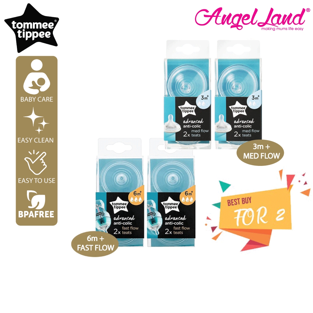 tommee tippee anti colic fast flow teats