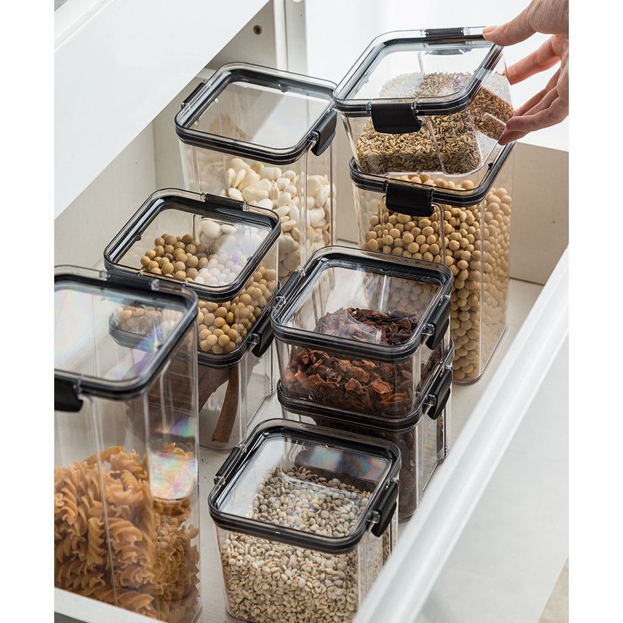 Easy View Food Containers Airtight Food Storage Box Kitchen