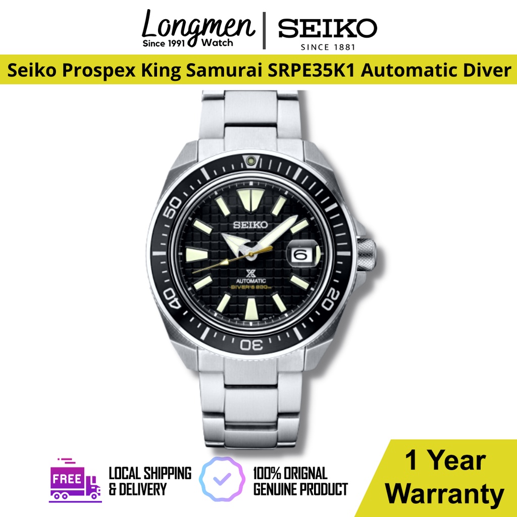 Klang Longmen] Seiko Prospex King Samurai SRPE35K1 Automatic Diver's 200m  Sapphire Ceramic Bezel Men Watch | Shopee Malaysia