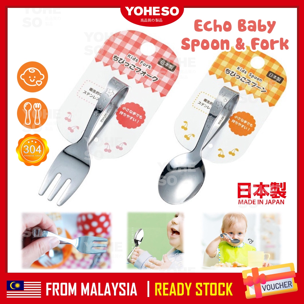 stainless steel baby spoon and fork set