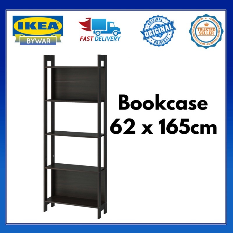  IKEA  Laiva  Bookcase Shelf Black Brown Rak  Buku  Hitam 