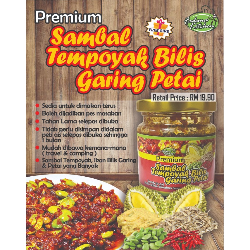 Sambal Tempoyak Bilis Garing Petai Melimpah Tahan Lama Ready To Eat