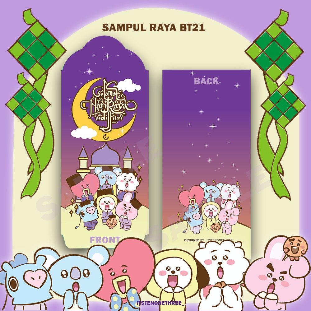 Bt21 Sampul Duit Raya 2020 Sampul Raya Comel Sampul Raya Shopee Malaysia