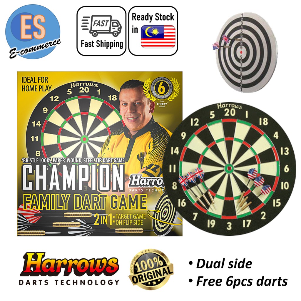 HARROWS 2 IN 1 FAMILY DART BOARD DUAL SIDE Shopee Malaysia
