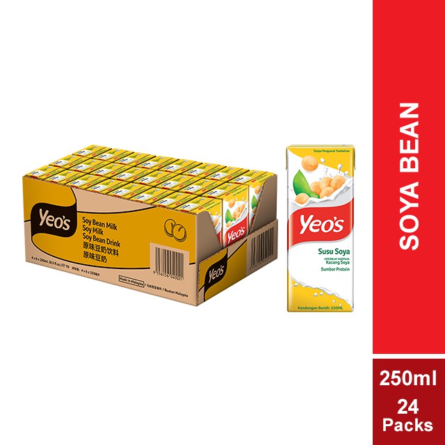 YEO'S Asian Drink Soya Bean Tetra Box 1 Carton (24 x 250ml) [KL