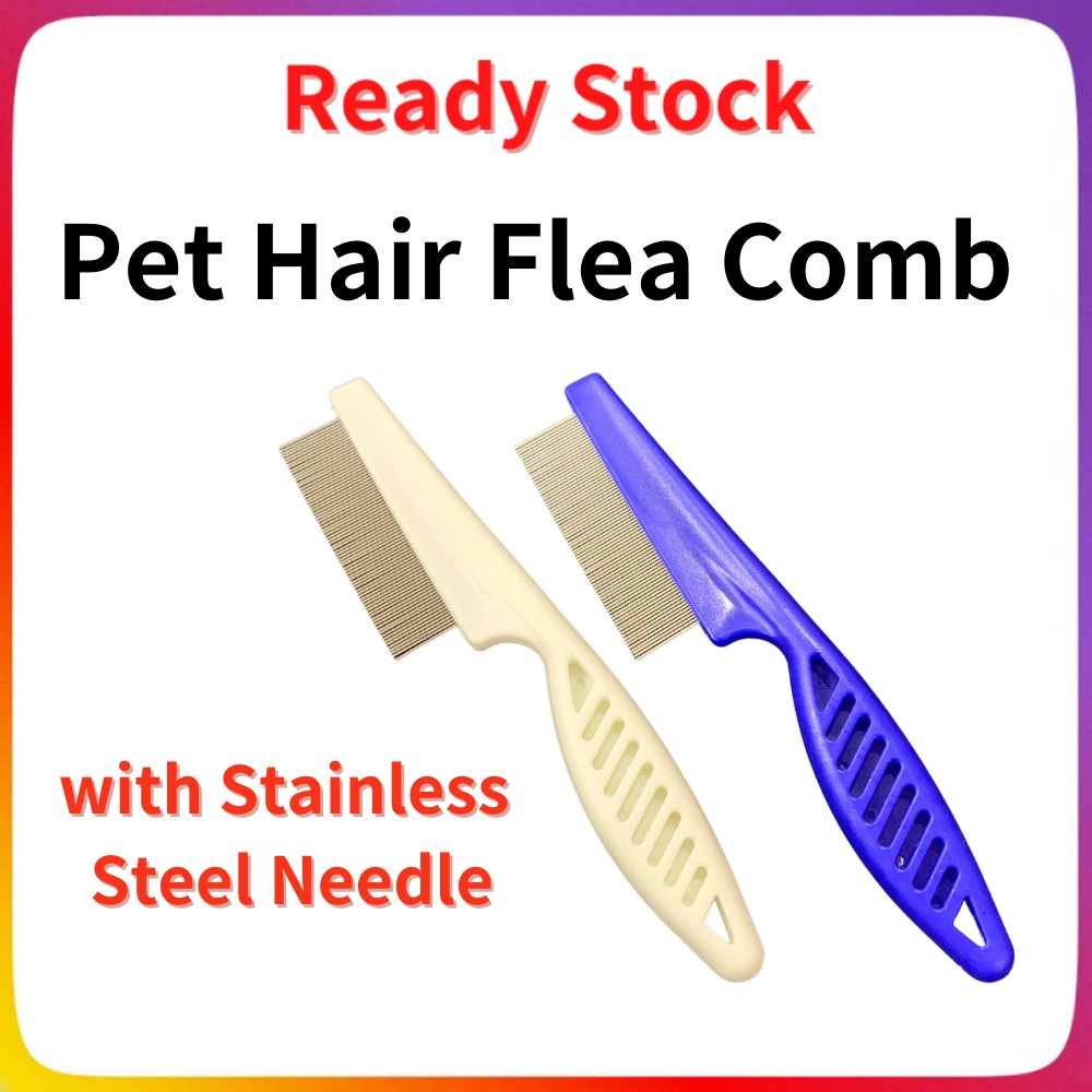 Buy [Ready Stock] Pet Hair Flea Comb Stainless Steel Needle Comb 