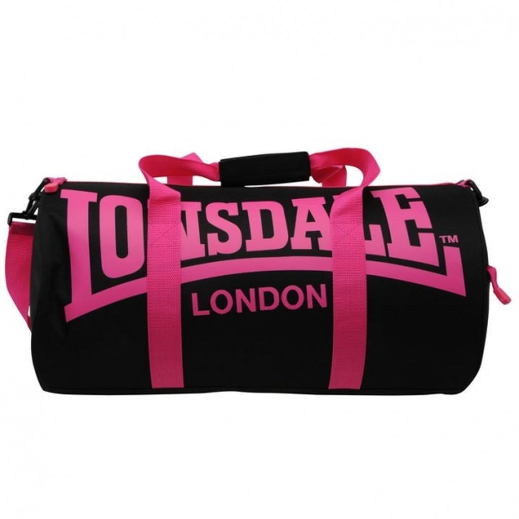 black and pink gym bag