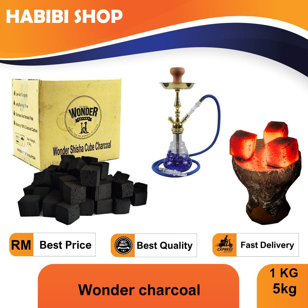 Buy Wonder Charcoal 5 Kg Arang Cube Shisha فحم شيشة Seetracker Malaysia