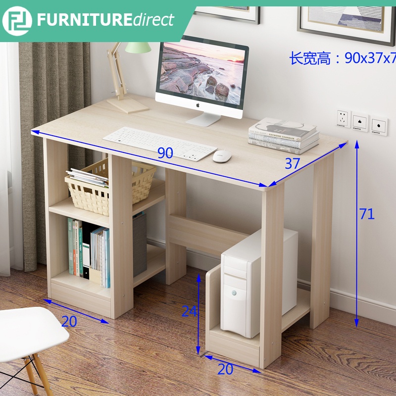 Furniture Direct wooden computer desk/ study desk with keybo...