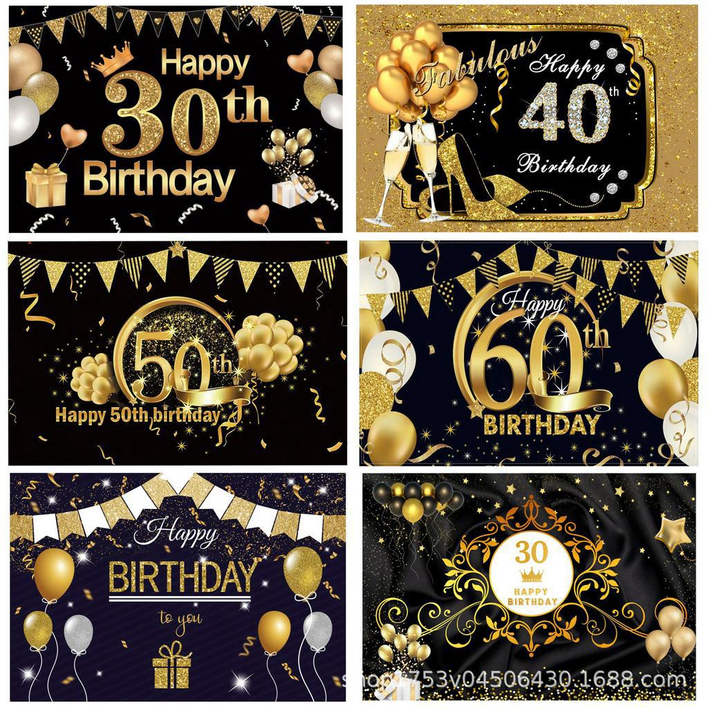 Reusable Birthday party poster wallpaper background cloth bronzing birthday  anniversary party decoration photo cloth photo poster birthday decoration  120cm*80cm | Shopee Malaysia