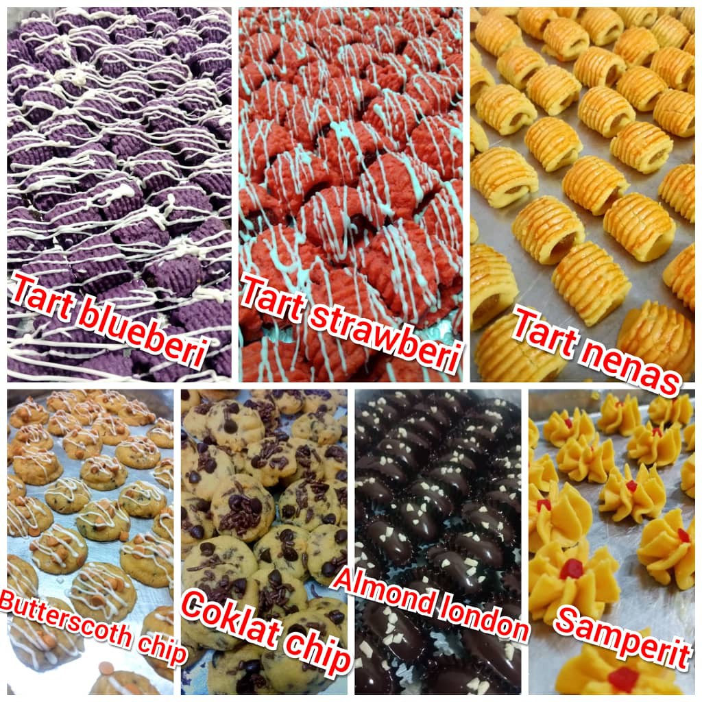Biskut Raya 2022 Homemade Murah Biscuits Sedap Rangup Biskut Tart Cookies Cadbury Strawberi Blueberi Shopee Malaysia