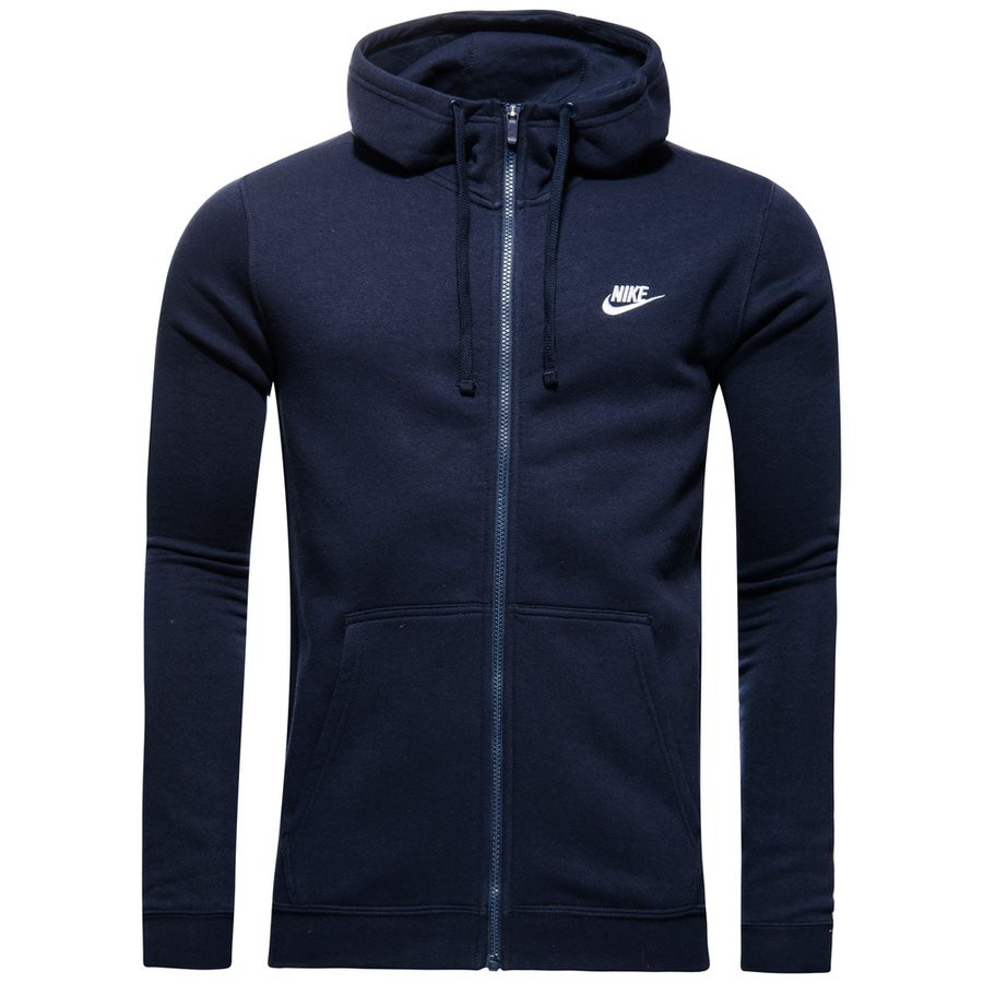 nike zip up hoodie with futura logo in navy