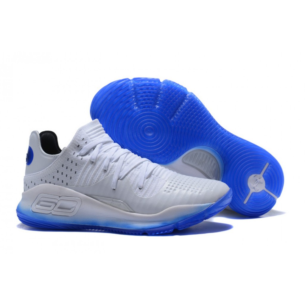 UNDER ARMOUR UA CURRY 4 LOW WHITE BLUE 
