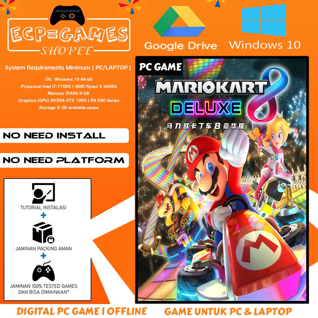 Mario Kart 8 Deluxe [Emulator] [PC DIGITAL DOWNLOAD] [OFFLINE] [GOOGLE