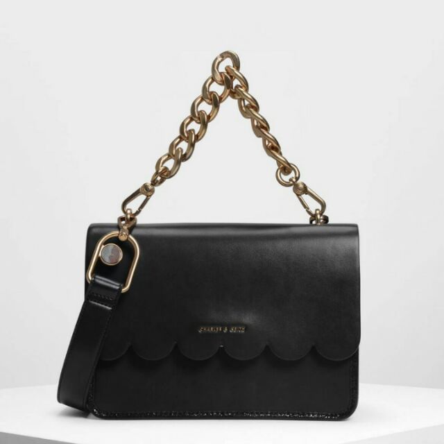 charles and keith scallop bag