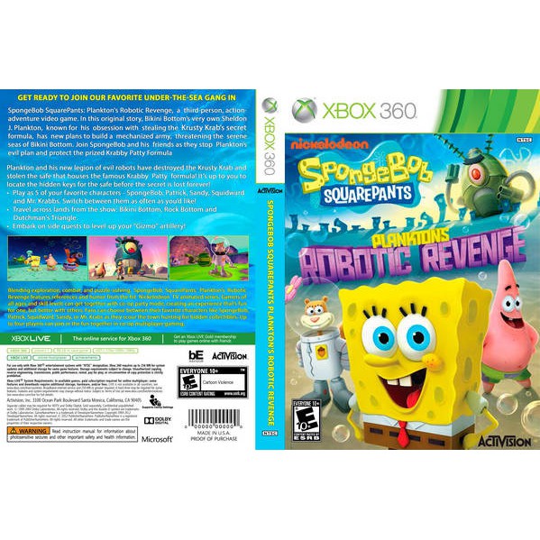 spongebob games for xbox 360