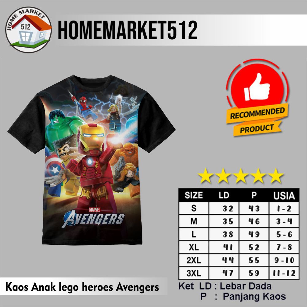 LEGO HEROES T-Shirt AVENGERS T-Shirt 