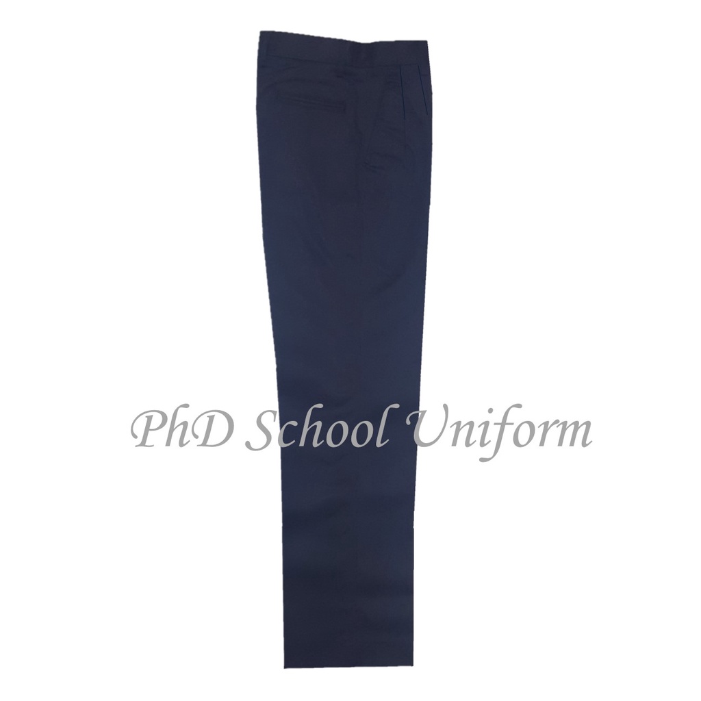 Waist24-36 Length36,38,40,42 PhD Navy Long Pant Secondary School Uniform | Seluar Panjang Biru Tua Sekolah Menengah