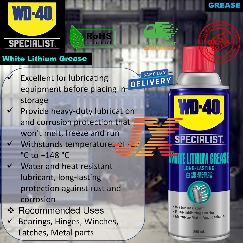 Wd 40 Specialist High Performance White Lithium Grease 360ml Wd40 Shopee Malaysia 6159