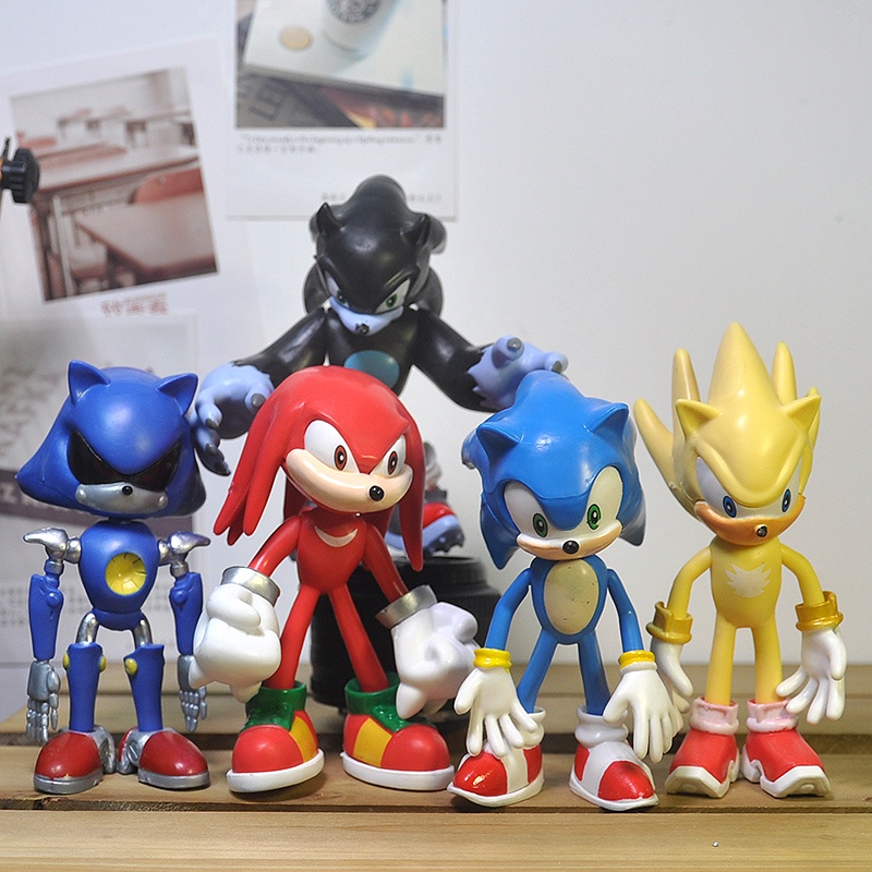 Sonic The Hedgehog 2 Super Sonic 12cm 5pcs Toys Set | Shopee Malaysia