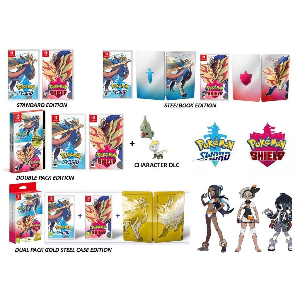 Ns Pokemon Sword Shield Double Pack Dlc Dual Pack Golden Steelcase Nintendo Switch Eng Chi Shopee Malaysia