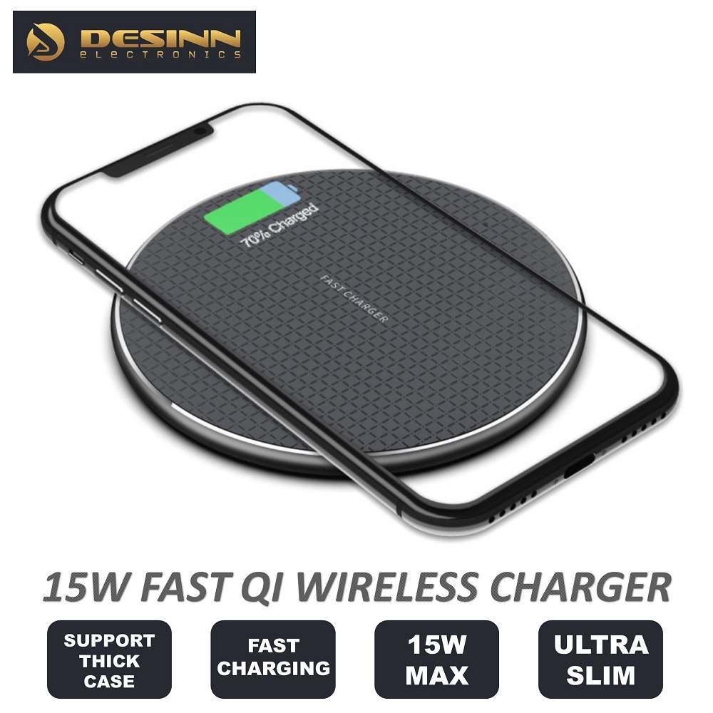 Wireless Charger QiCertified 15W Max Fast Charging for Samsung Galaxy