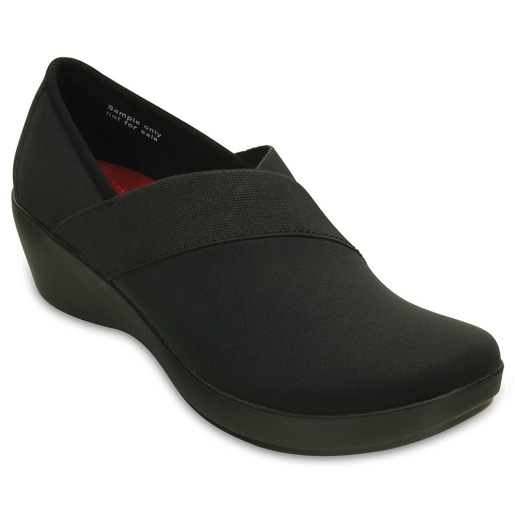 crocs busy day stretch asymmetrical wedge