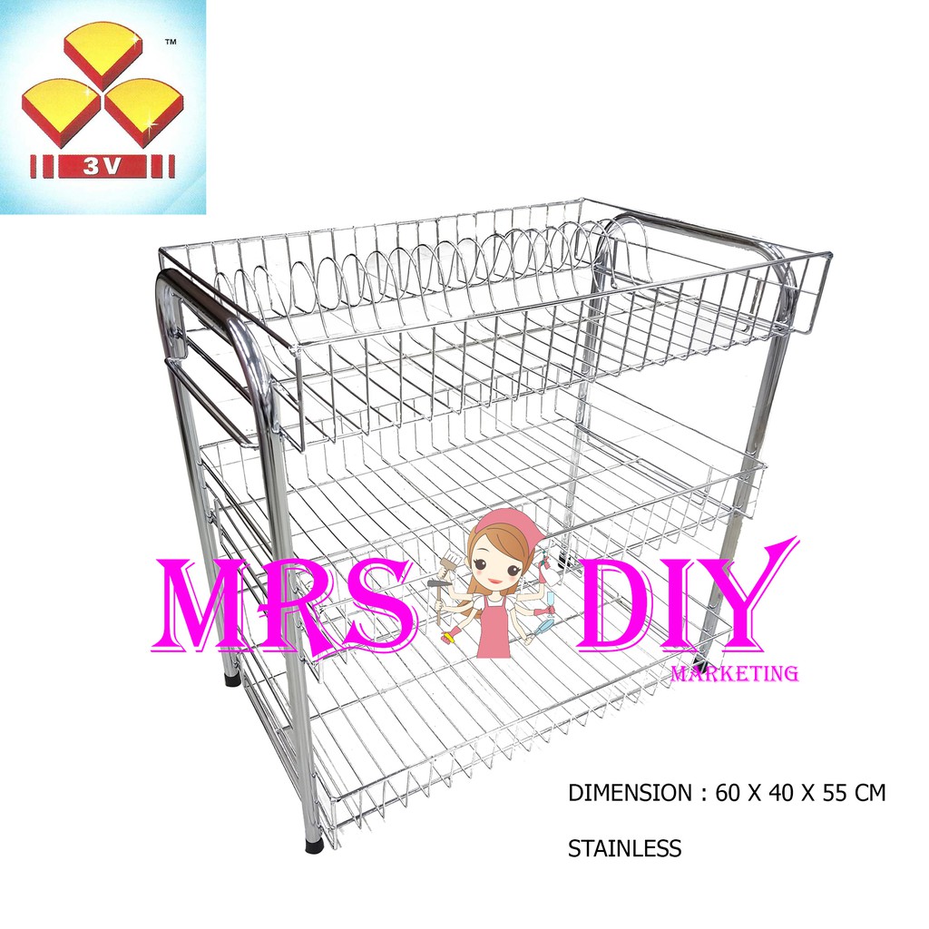 MRS DIY  PLATE RACK RAK  PINGGAN  MANGKUK  DISH RACK 