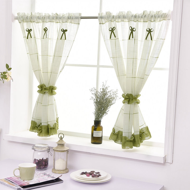 Magnificent voile valance Short Curtain Window Voile Kitchen Curtains Dust Proof White Sheer Coffee Tulle Cafe Drapes Door Valance For Balcony Shopee Malaysia