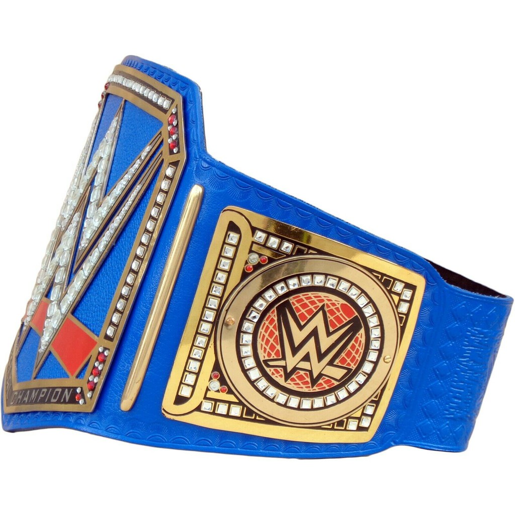 Wwe Universal Championship Blue Replica Title Belt Leather Zinc Brass 2mm 4mm Shopee Malaysia