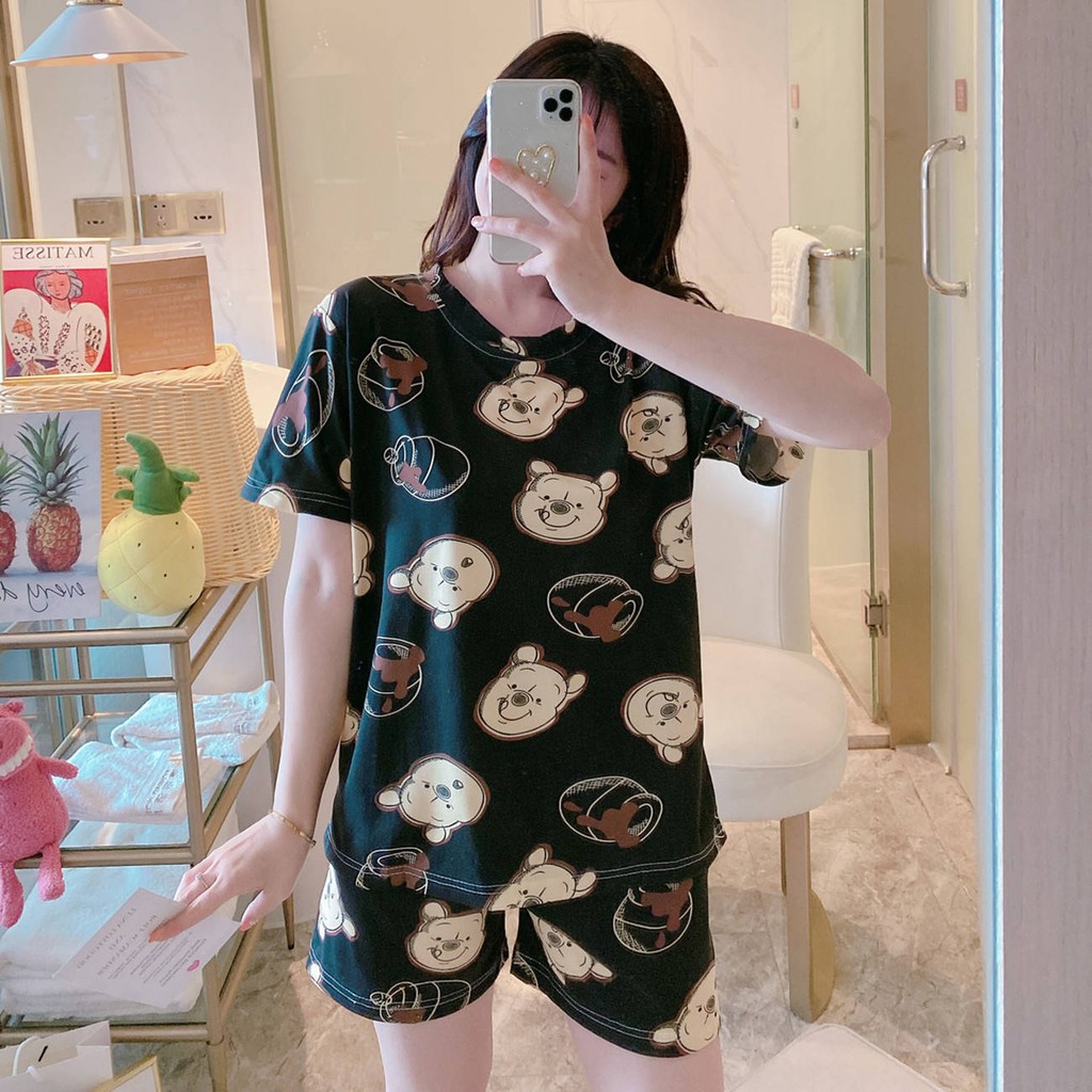 baju tidur perempuan M XXL Piyama wanita musim panas baju tidur perempuan M XXL Piyama wanita musim panas