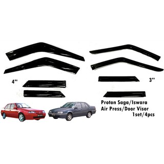 Proton Wira 4'' Air Press Window Door Visor - (4PCS / 1 