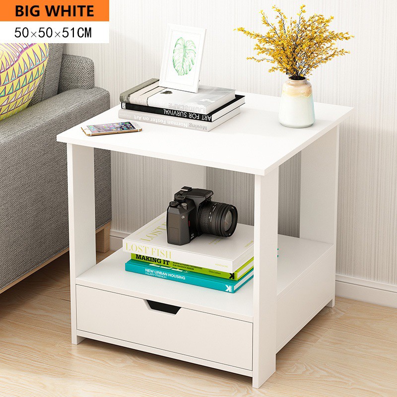 Square Side Table Coffee Table Bedside Table With Drawer Big Small Size Shopee Malaysia