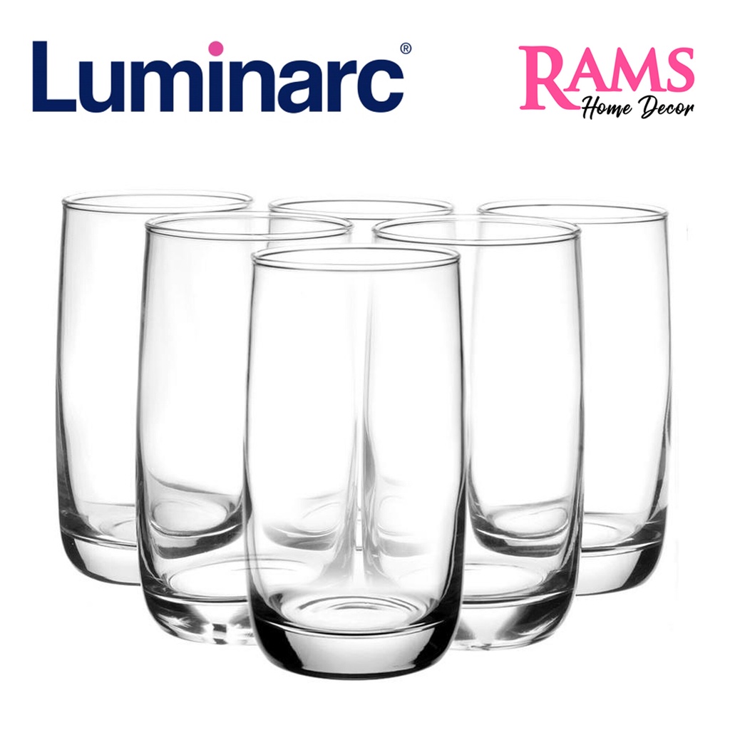 Luminarc 290ml 6 Pcs Vigne Highball Tumbler Juice Glass Set Everyday Glassware Gelas Kaca 2767